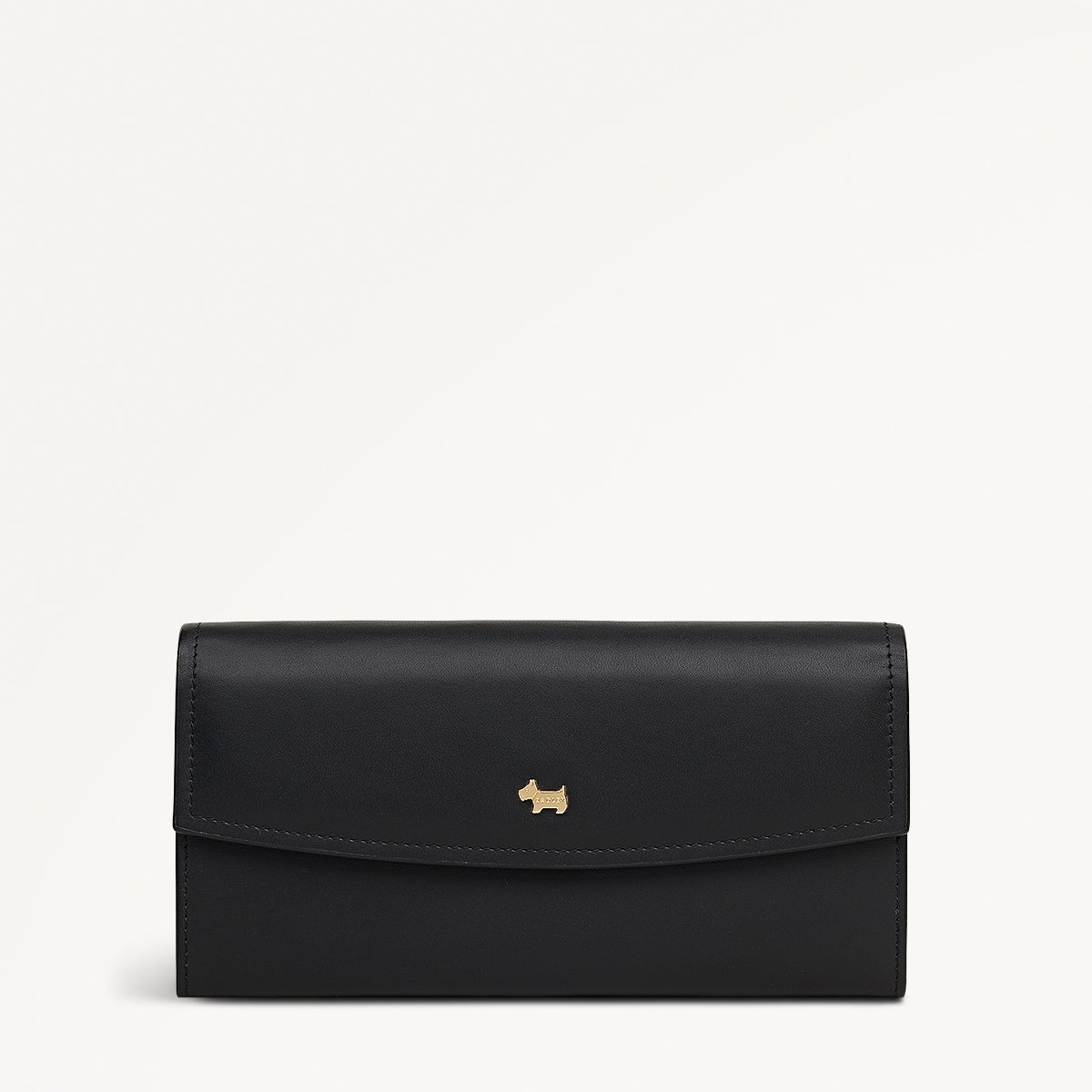 Liverpool Gardens Leather Large Flapover Wallet in Black - 112800