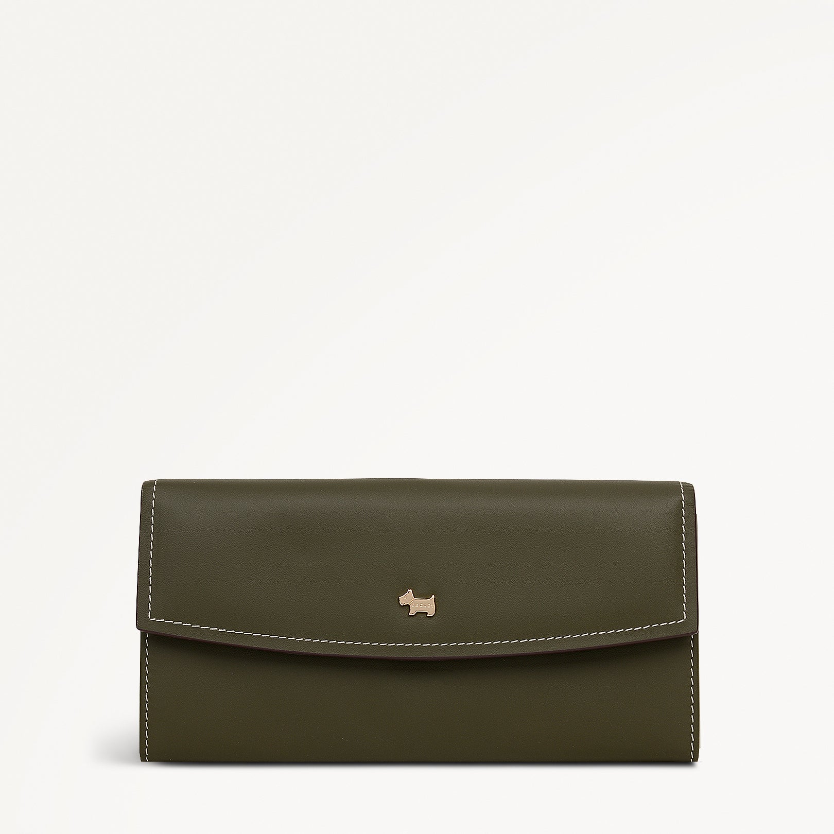 Liverpool Gardens Leather Large Flapover Wallet in Pine Needle - 112801