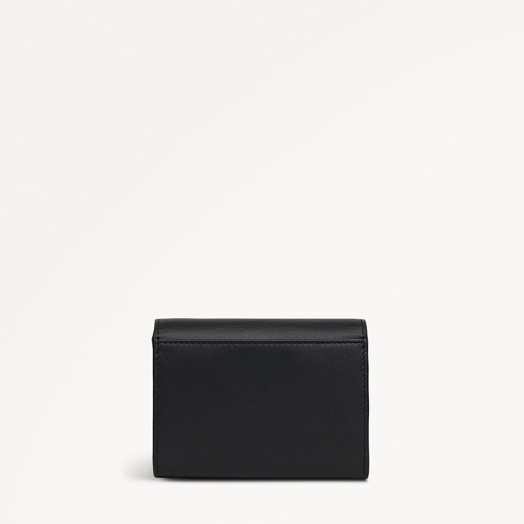 Liverpool Gardens Leather Medium Flapover Wallet in Black - 112802
