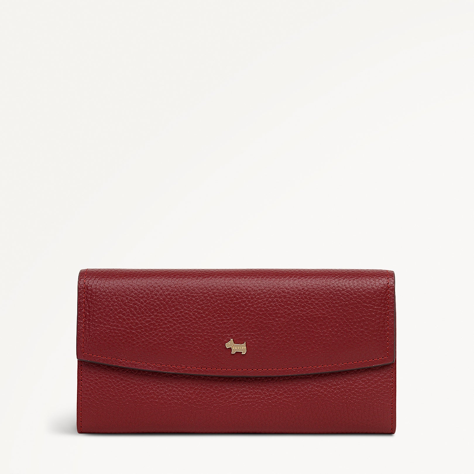 Liverpool Gardens Leather Large Flapover Wallet in Carmine - 112804