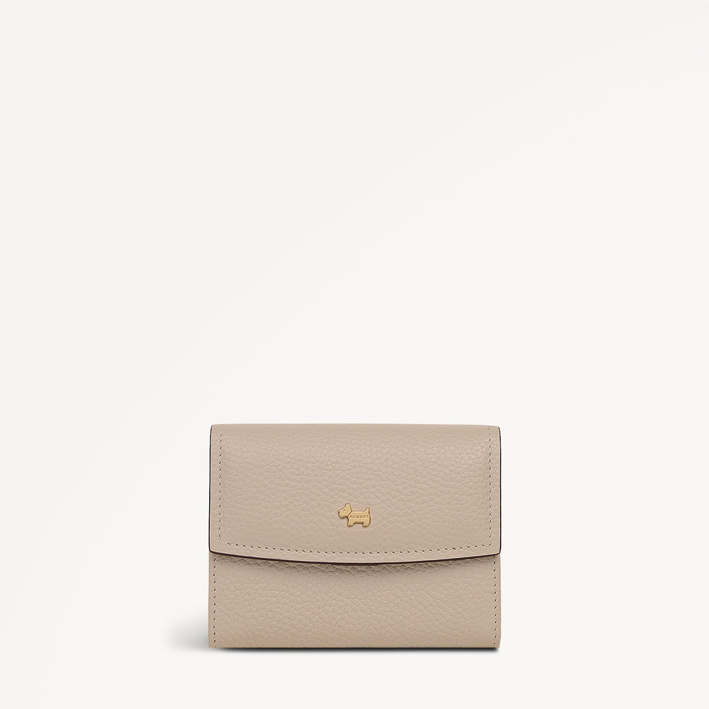 Liverpool Gardens Leather Medium Flapover Wallet in Porcini - 112806
