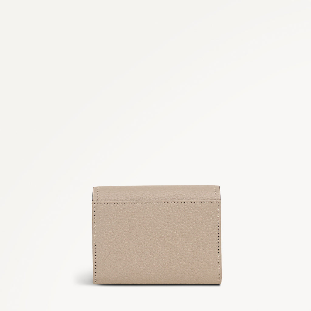 Liverpool Gardens Leather Medium Flapover Wallet in Porcini - 112806
