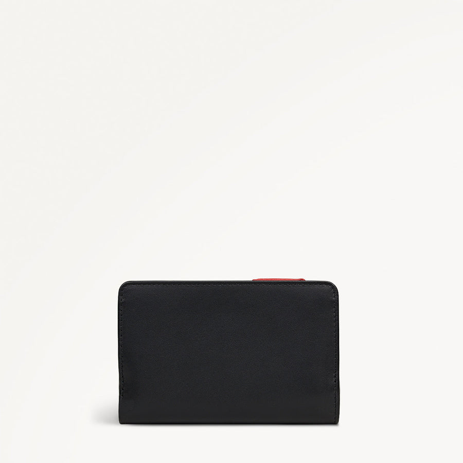 Christmas Is Calling Leather Medium Bifold Wallet in Black - 112812
