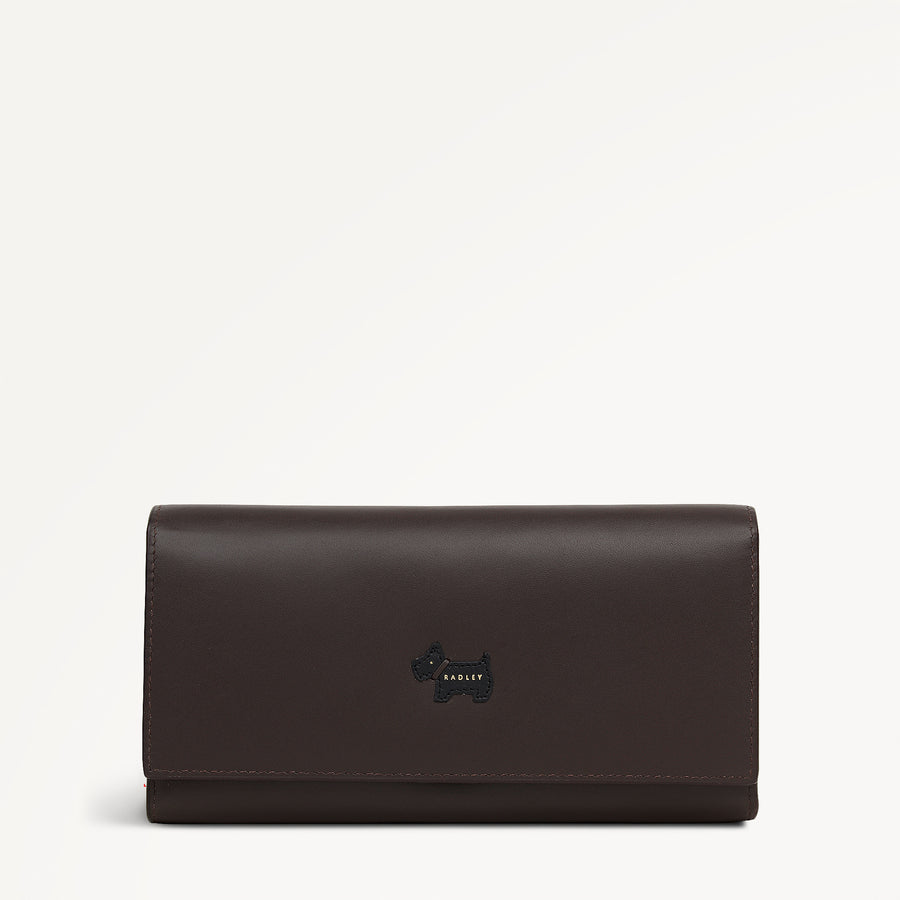 Heritage Radley - Protect Leather Extra Large Flapover Wallet in Dark Oak - 112819
