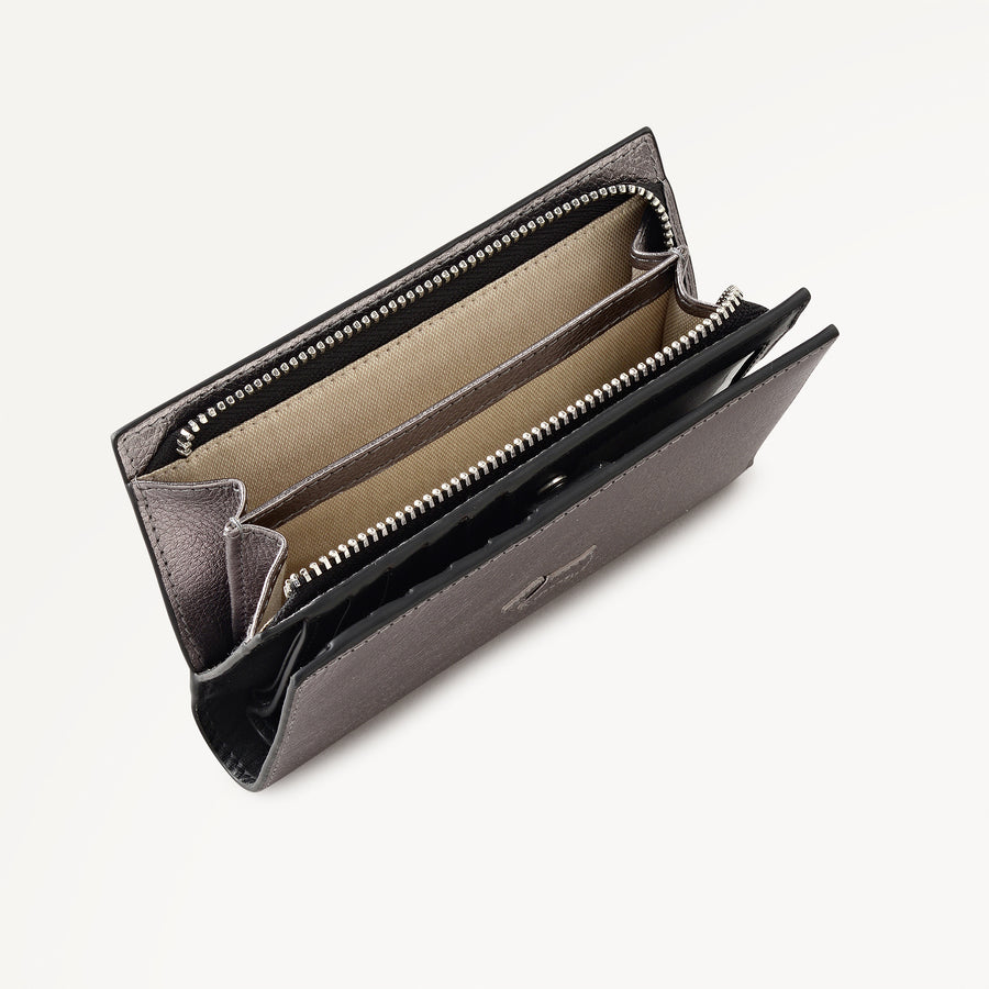 Heritage Radley - Protect Leather Medium Bifold Wallet in Gun Metal - 112823