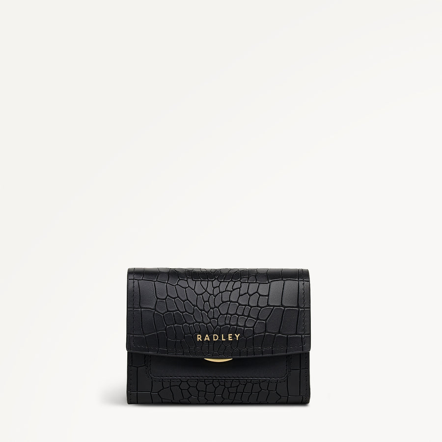 Albert Road Leather Medium Flapover Wallet in Black - 112834