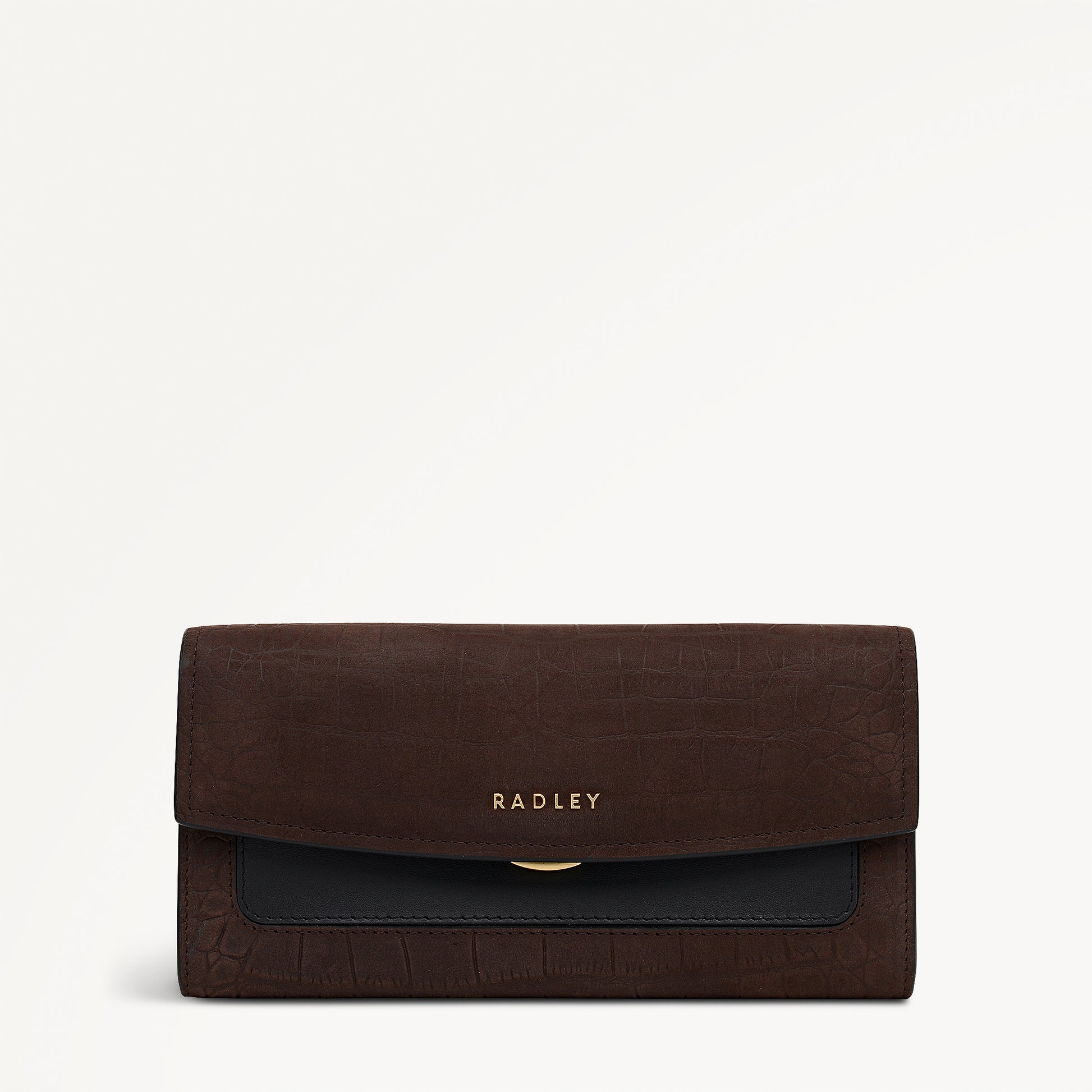 Albert Road Leather Large Flapover Wallet in Dark Oak - 112835
