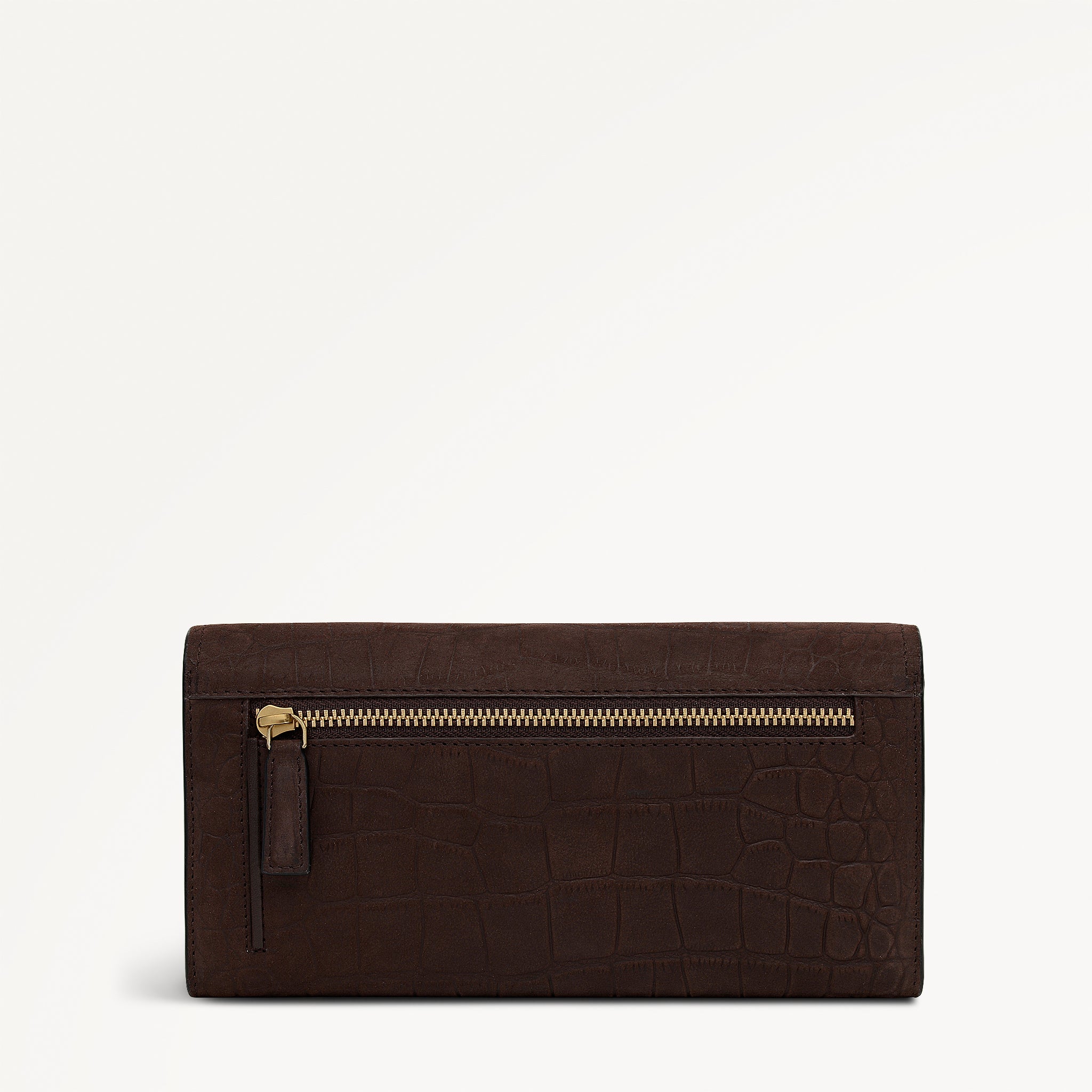Albert Road Leather Large Flapover Wallet in Dark Oak - 112835