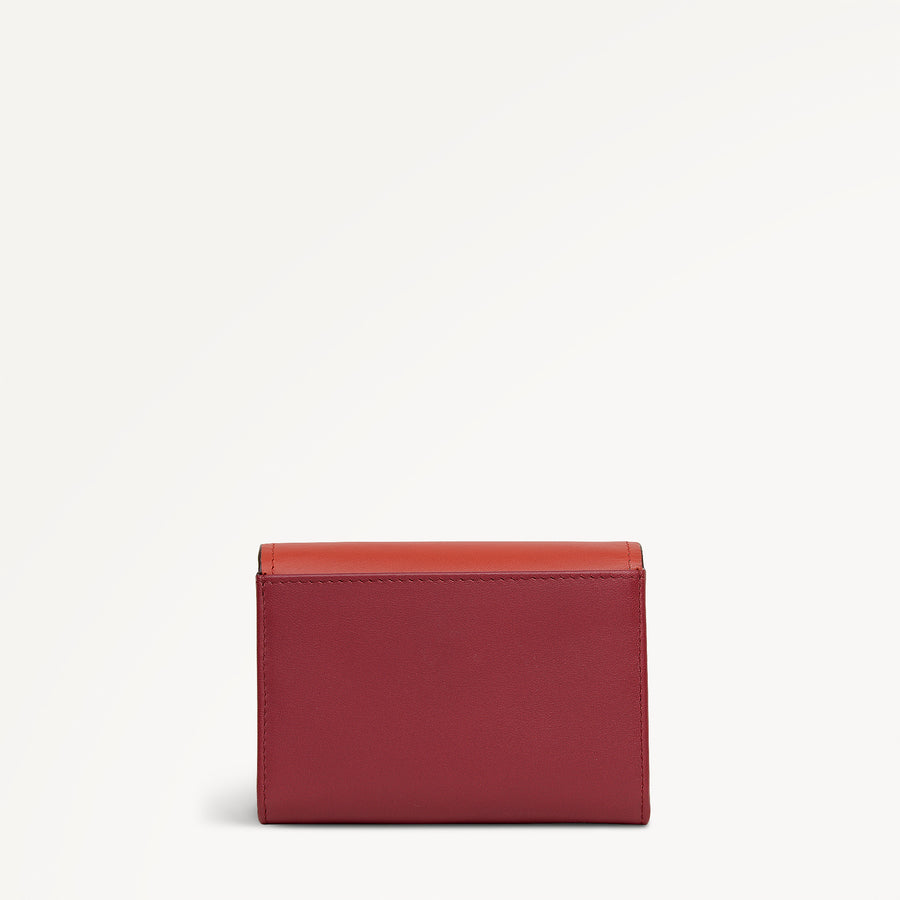 Albert Road Leather Medium Flapover Wallet in Flame - 112838