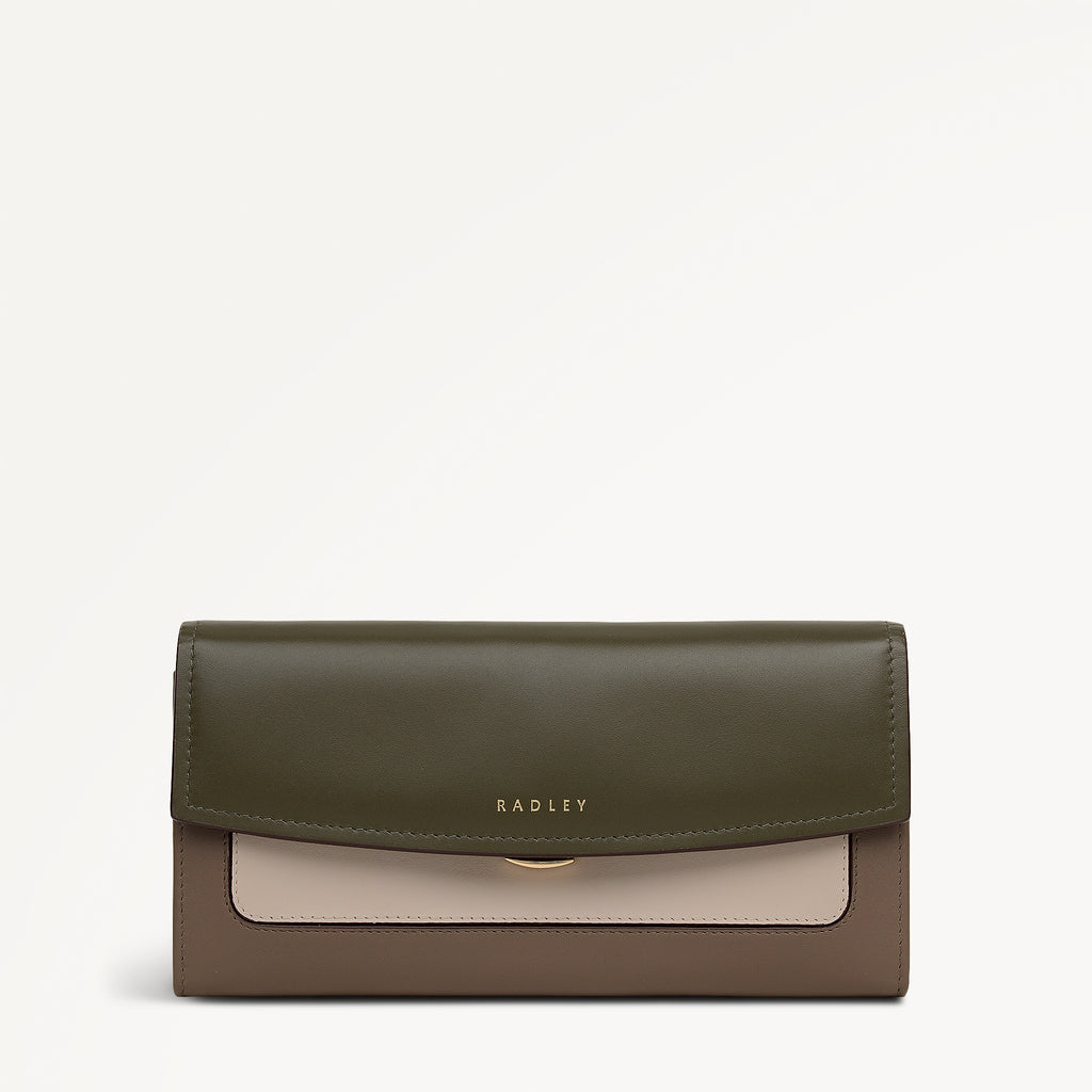 Albert Road Leather Large Flapover Wallet in Pine Needle - 112839