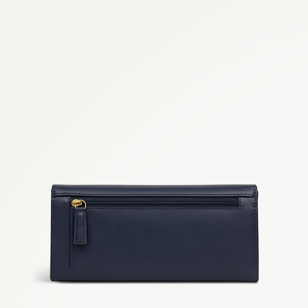 Acorntopia Leather Large Flapover Wallet in Ink - 112846
