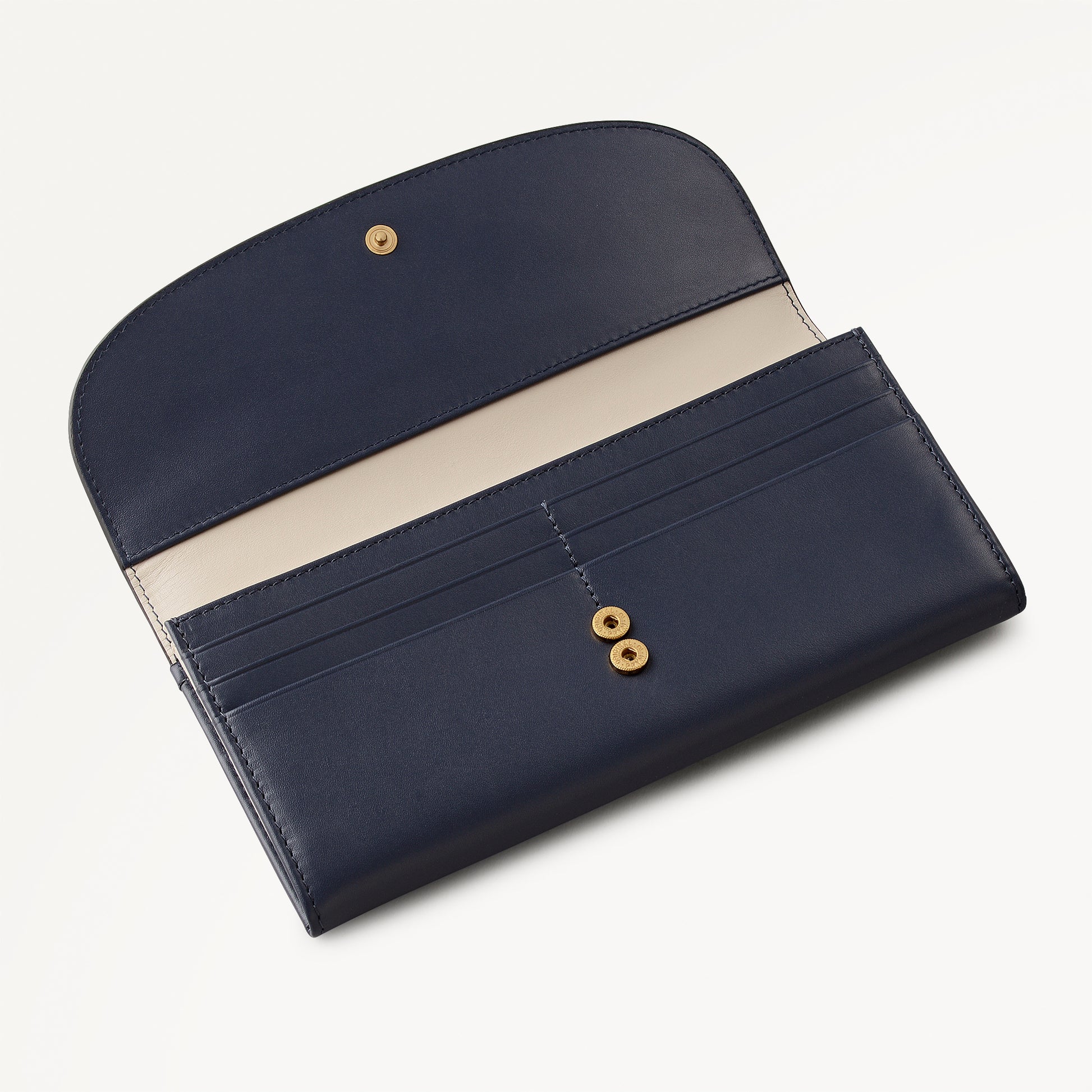 Acorntopia Leather Large Flapover Wallet in Ink - 112846