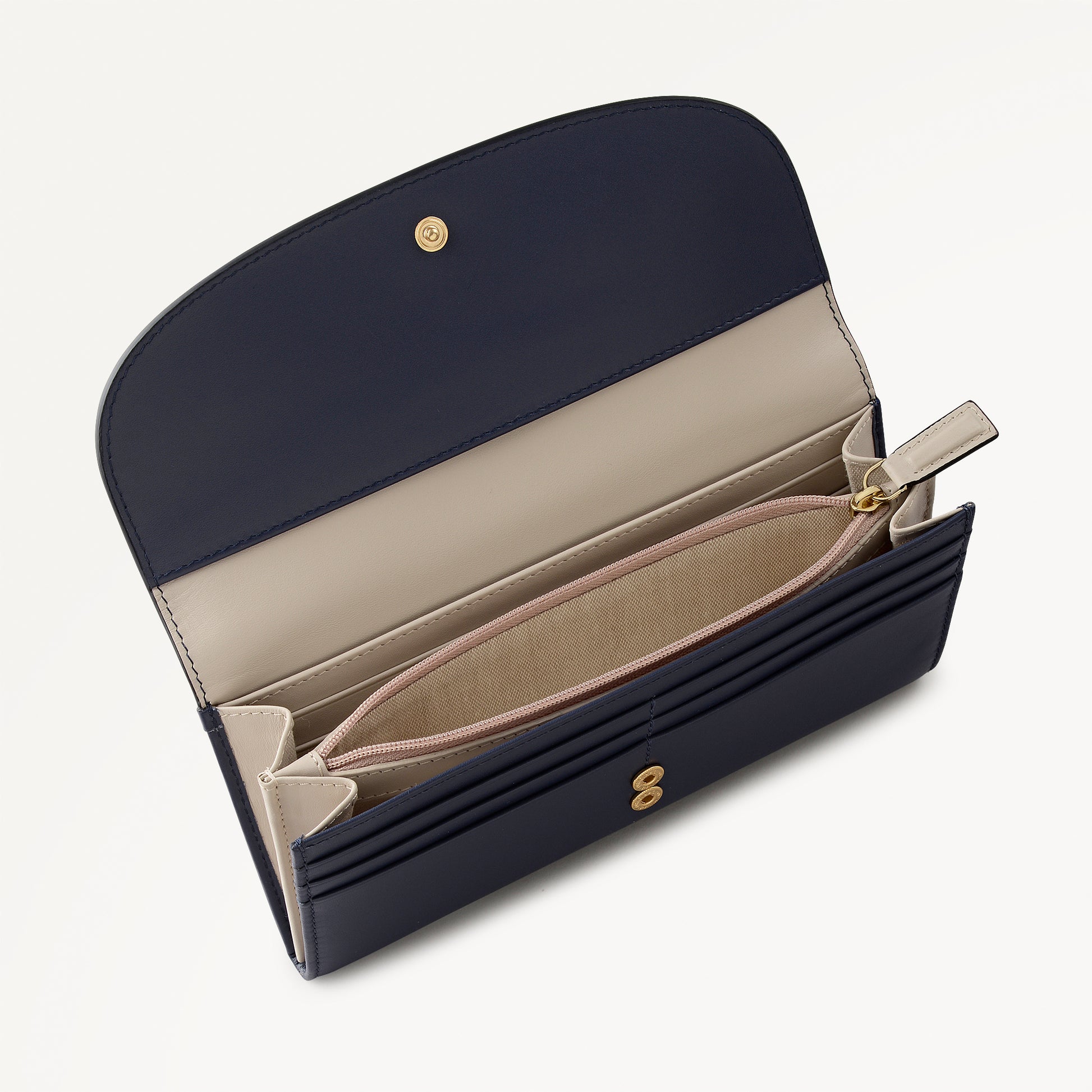 Acorntopia Leather Large Flapover Wallet in Ink - 112846