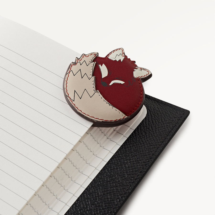 Fleeting Fox Leather Leather Bookmark Boxed in Carmine - 112857