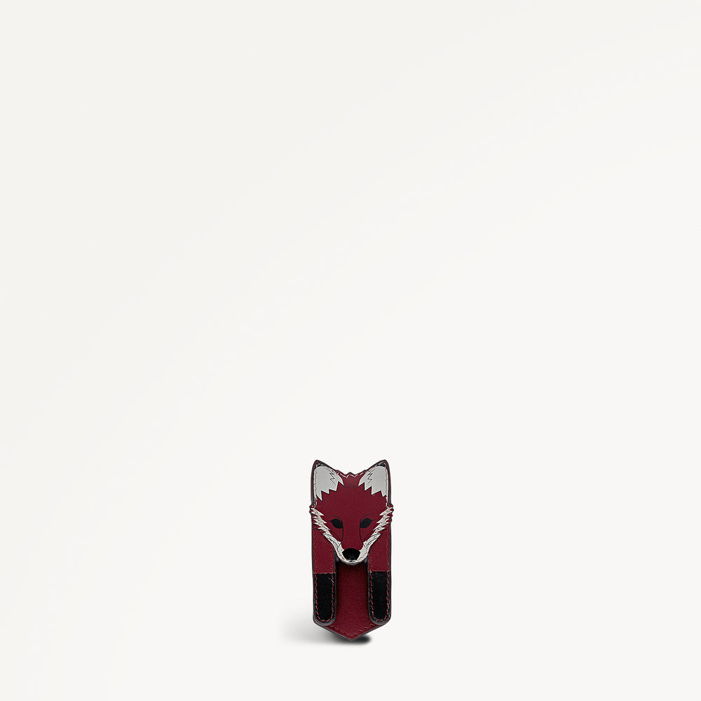 Fleeting Fox Leather Bookmark Boxed Carmine - 112859