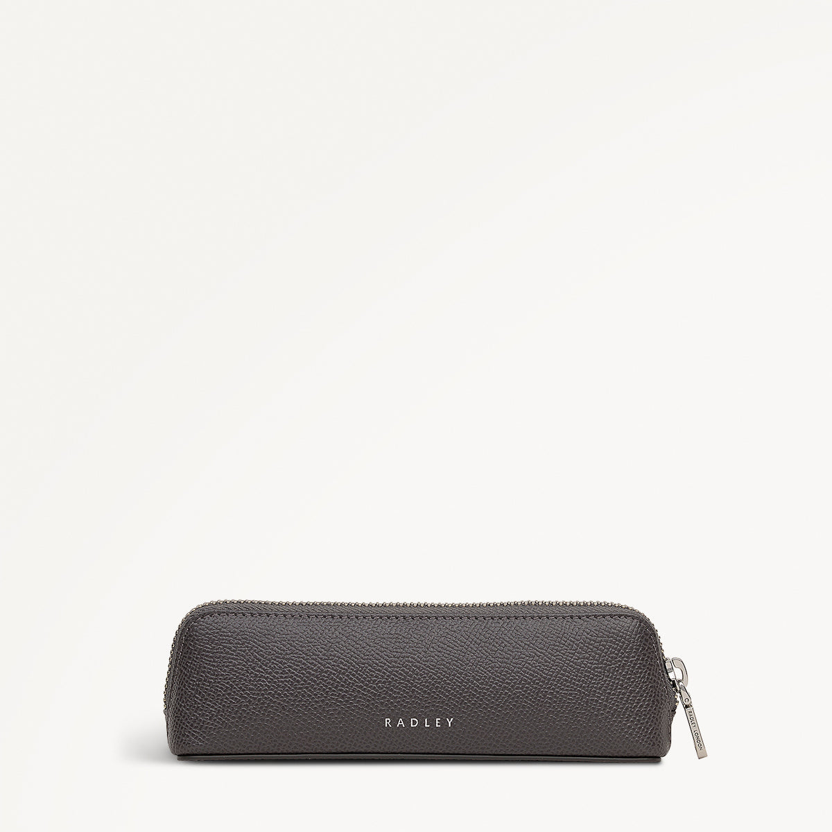 Halcomb Place Leather Small Boxed Pencil Case in Charcoal - 112862