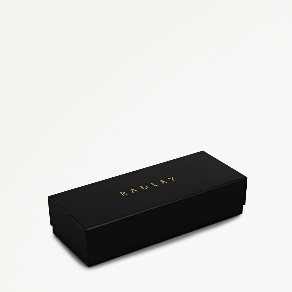 Halcomb Place Leather Small Boxed Pencil Case in Charcoal - 112862