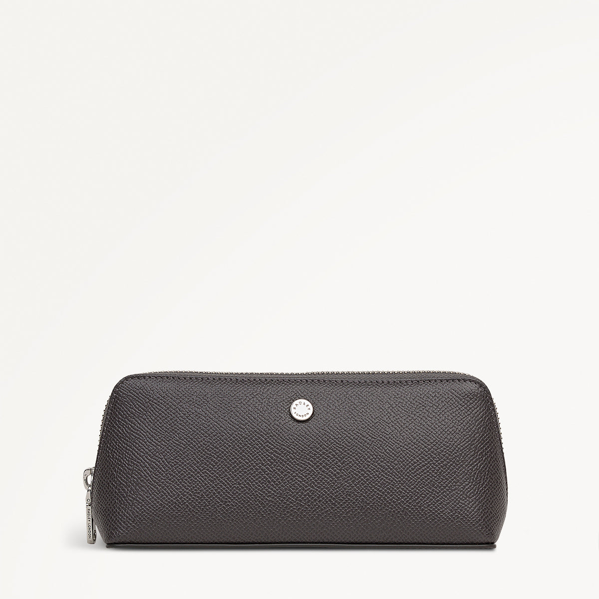Halcomb Place Leather Medium Boxed Pencil Case in Charcoal - 112863