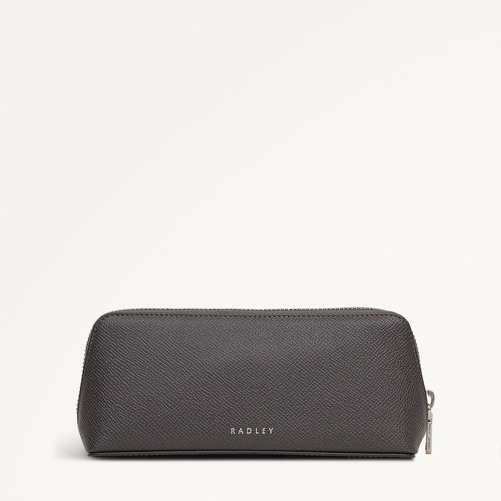 Halcomb Place Leather Medium Boxed Pencil Case in Charcoal - 112863