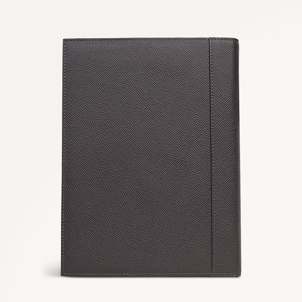 Halcomb Place Leather Notebook Sleeve in Charcoal - 112865
