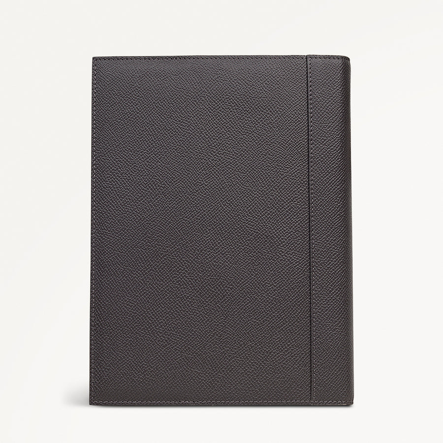 Halcomb Place Leather Notebook Sleeve in Charcoal - 112865