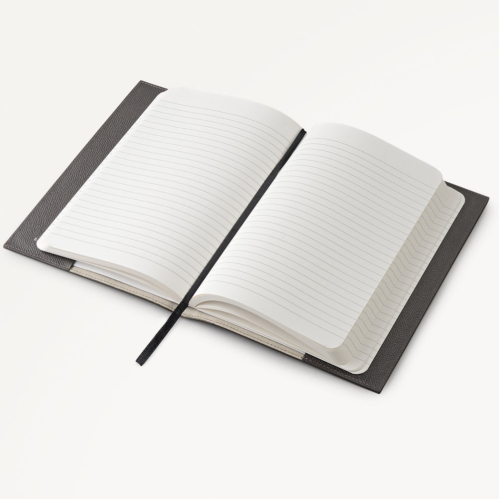 Halcomb Place Leather Notebook Sleeve in Charcoal - 112865