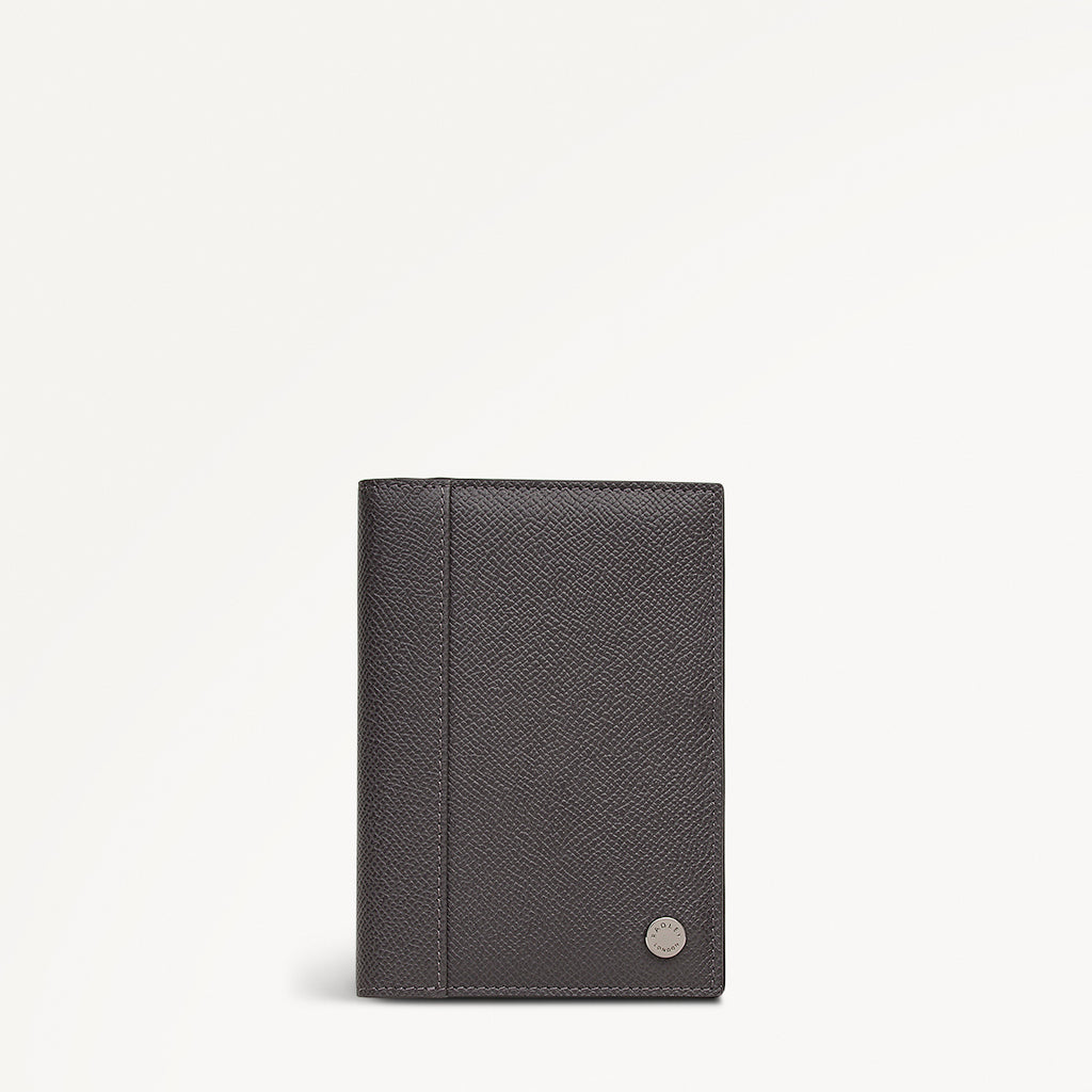Halcomb Place Leather Passport Cover in Charcoal - 112866