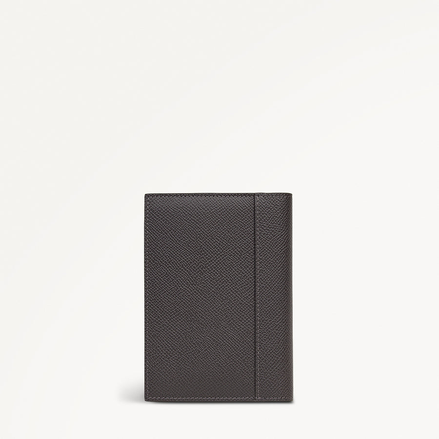 Halcomb Place Leather Passport Cover in Charcoal - 112866