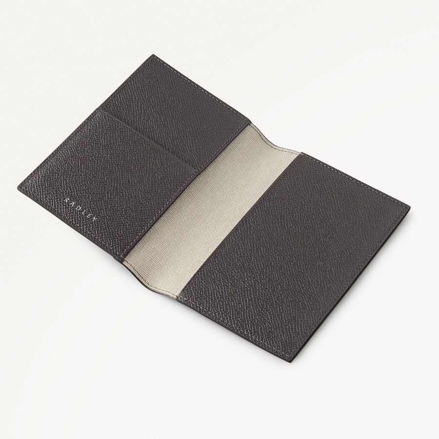 Halcomb Place Leather Passport Cover in Charcoal - 112866