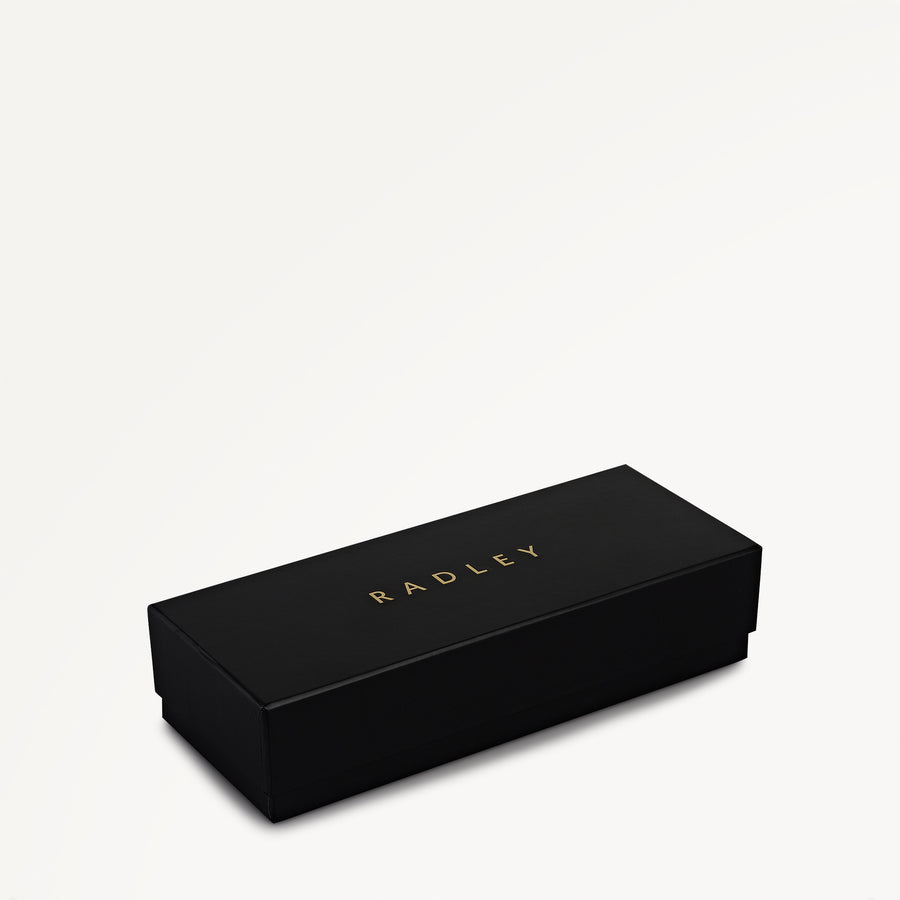 Halcomb Place Leather Small Boxed Pencil Case in Black - 112867