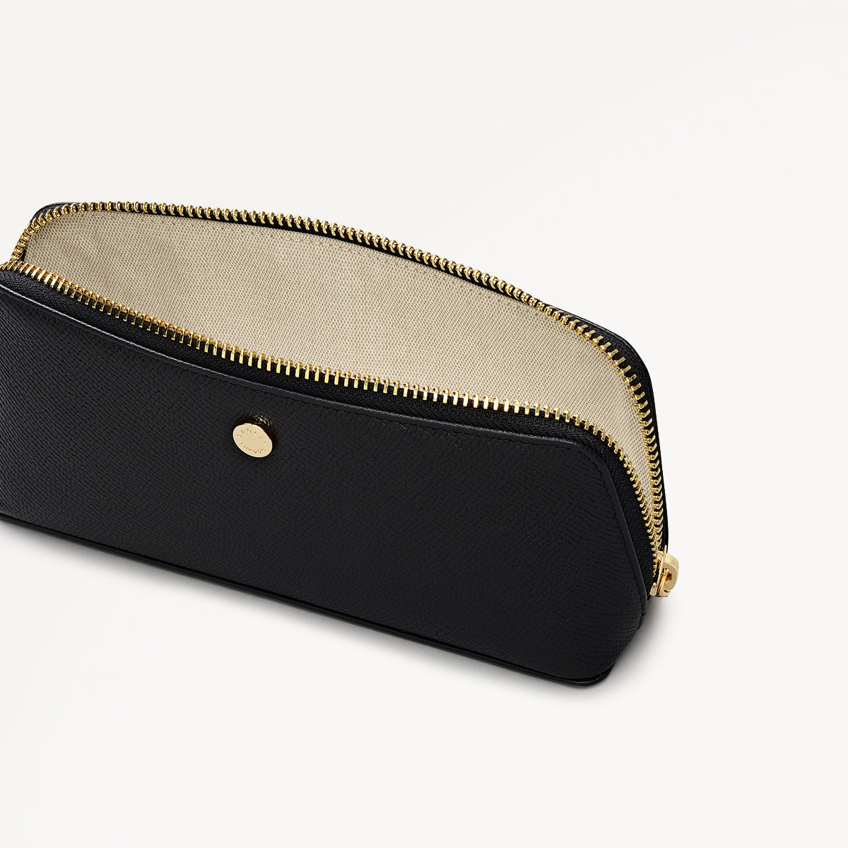 Halcomb Place Leather Medium Boxed Pencil Case in Black - 112868