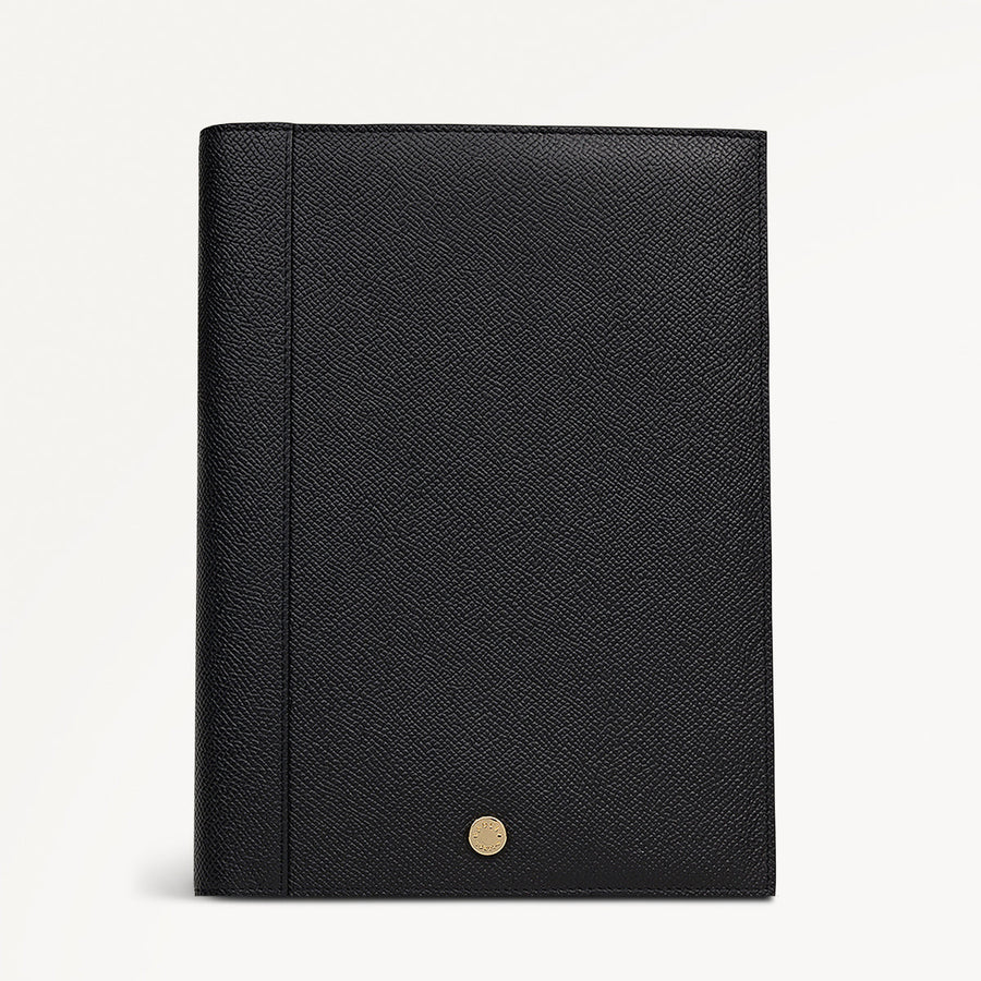 Halcomb Place Leather Notebook Sleeve in Black - 112870