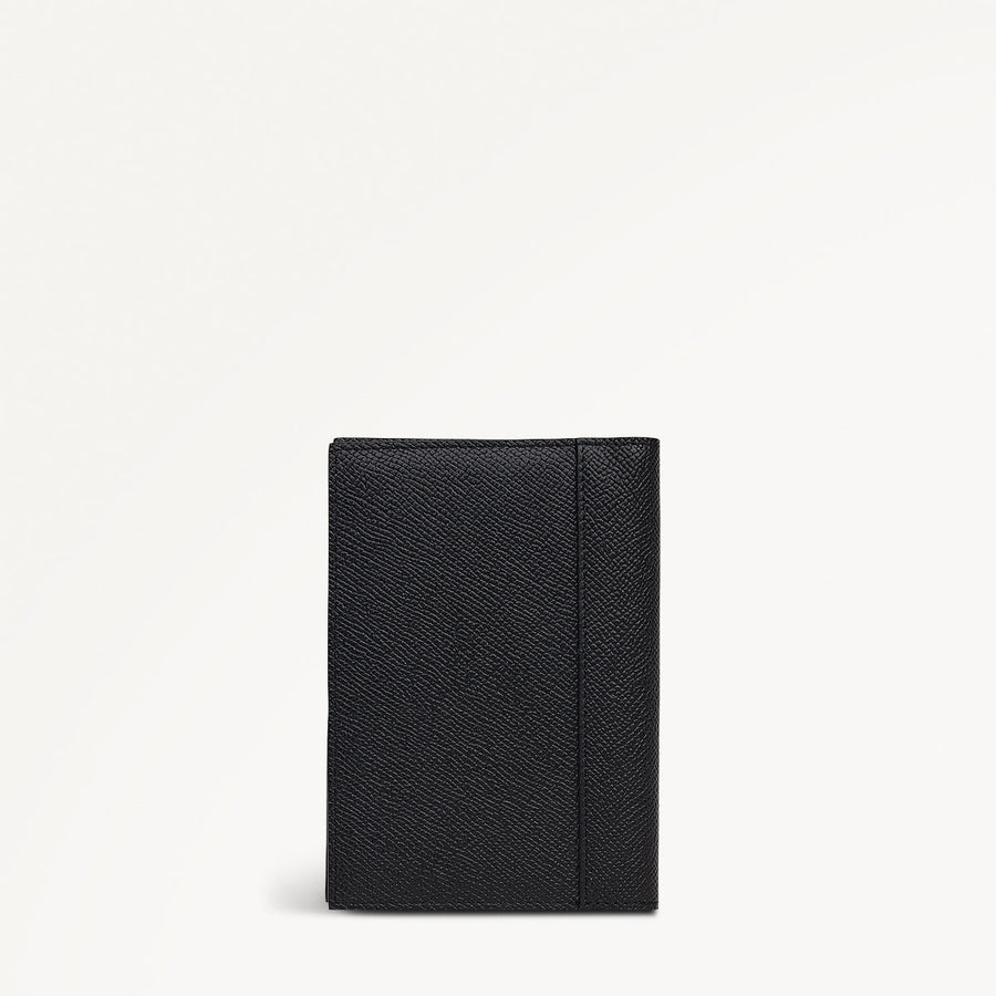 Halcomb Place Leather Passport Cover in Black - 112871