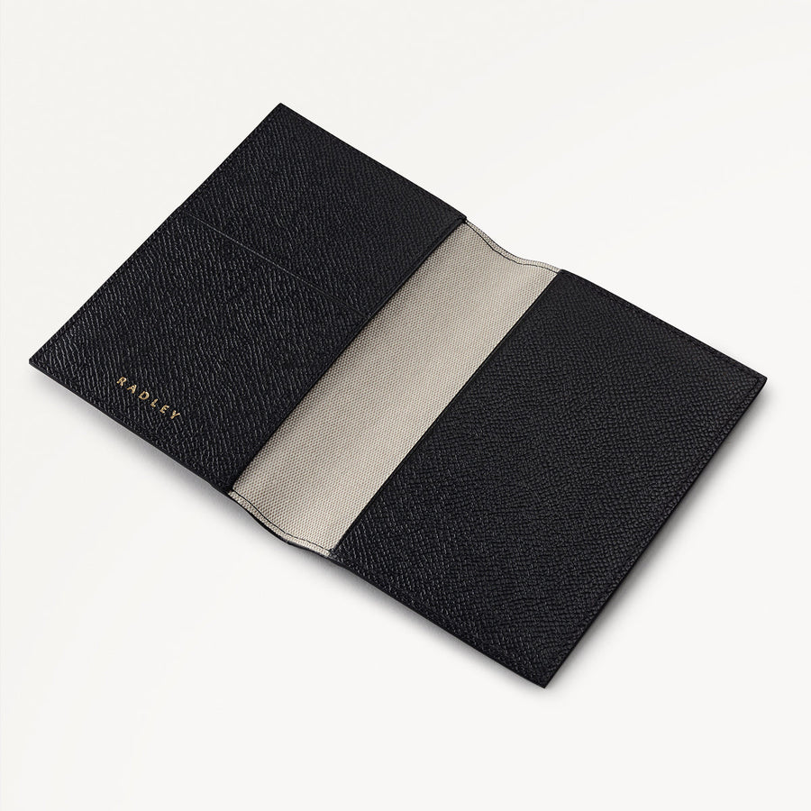 Halcomb Place Leather Passport Cover in Black - 112871