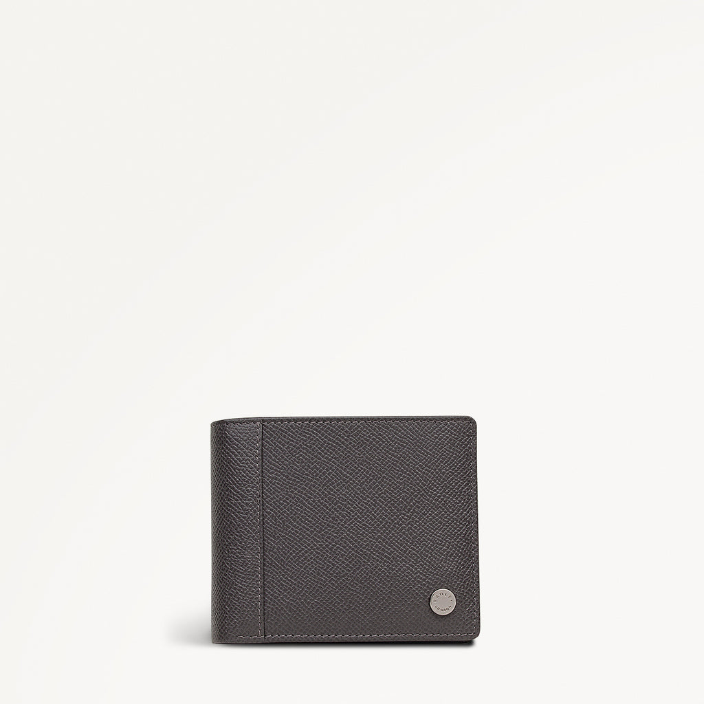 Halcomb Place Leather Medium Boxed Wallet in Charcoal - 112874