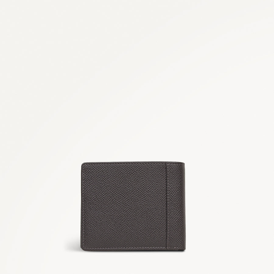 Halcomb Place Leather Medium Boxed Wallet in Charcoal - 112874