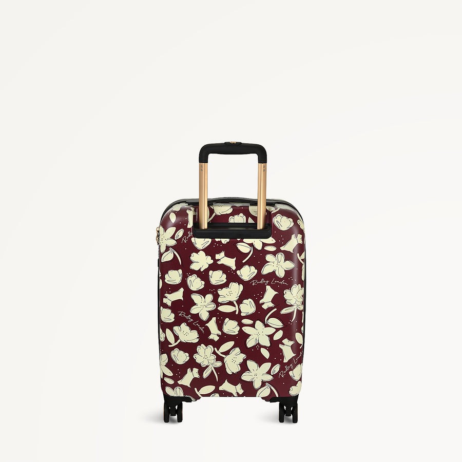Thrift Floral 4 Wheel Carry On Dark Cherry - 112889