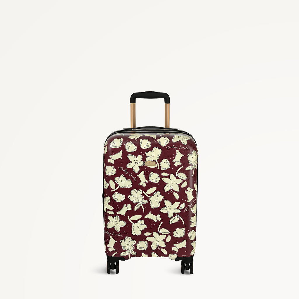 Thrift Floral 4 Wheel Carry On Dark Cherry - 112889