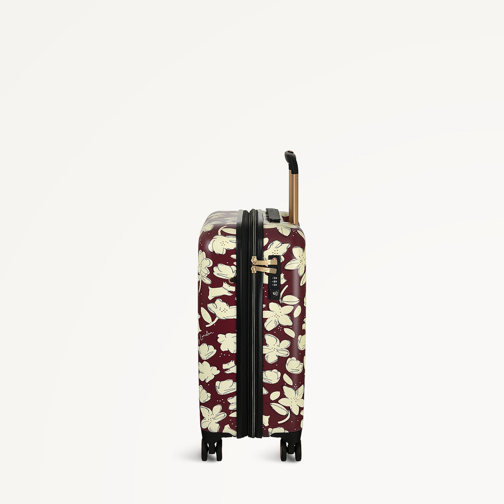Thrift Floral 4 Wheel Carry On Dark Cherry - 112889
