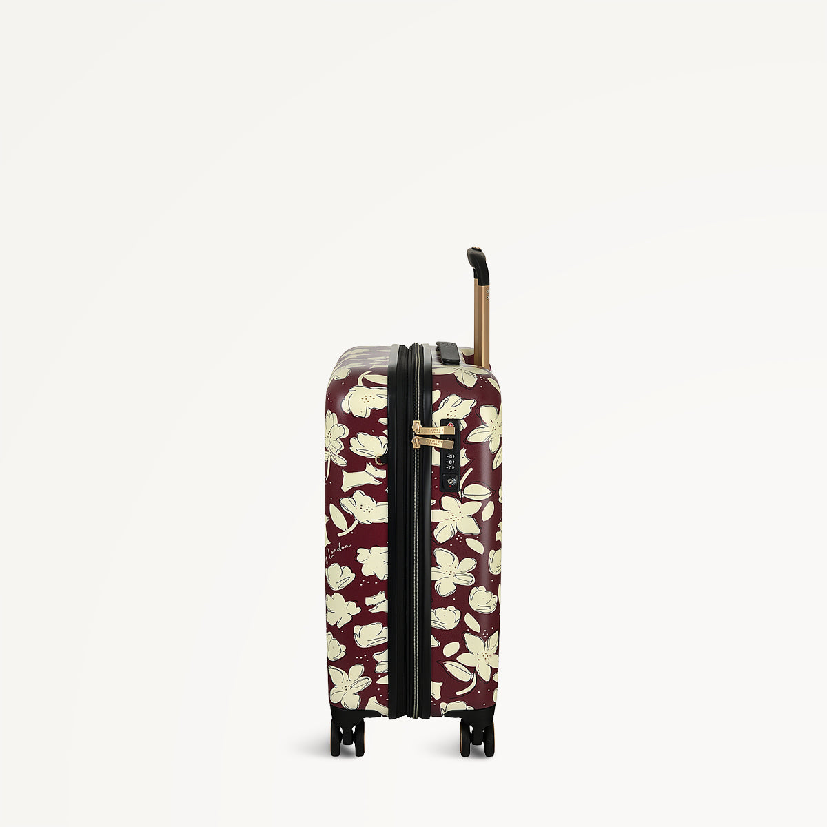 Thrift Floral 4 Wheel Carry On Dark Cherry - 112889