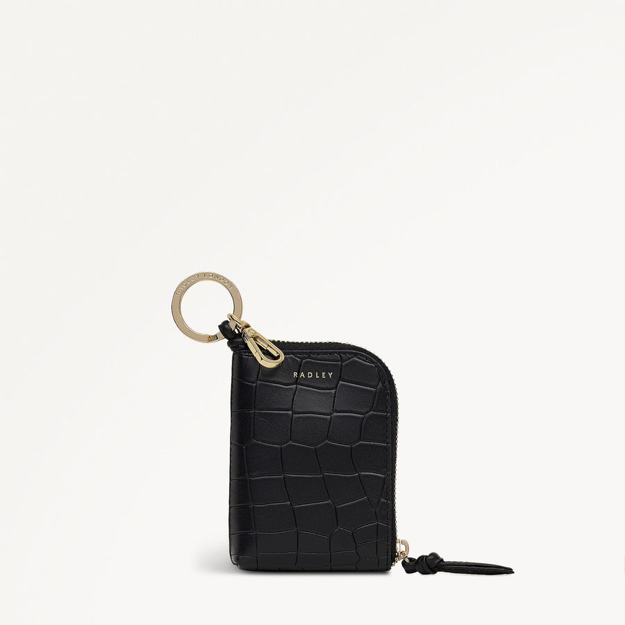 Golden Lane Small Bag Charm in Black - 112894