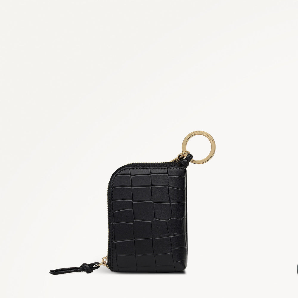 Golden Lane Small Bag Charm in Black - 112894