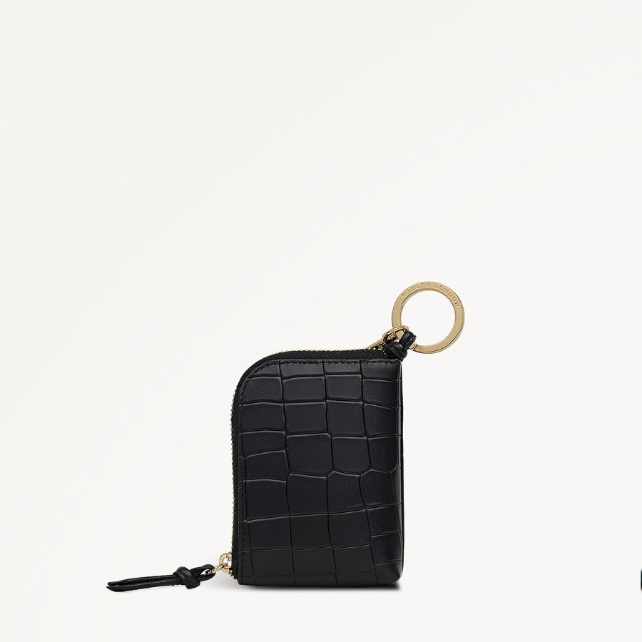 Golden Lane Small Bag Charm in Black - 112894