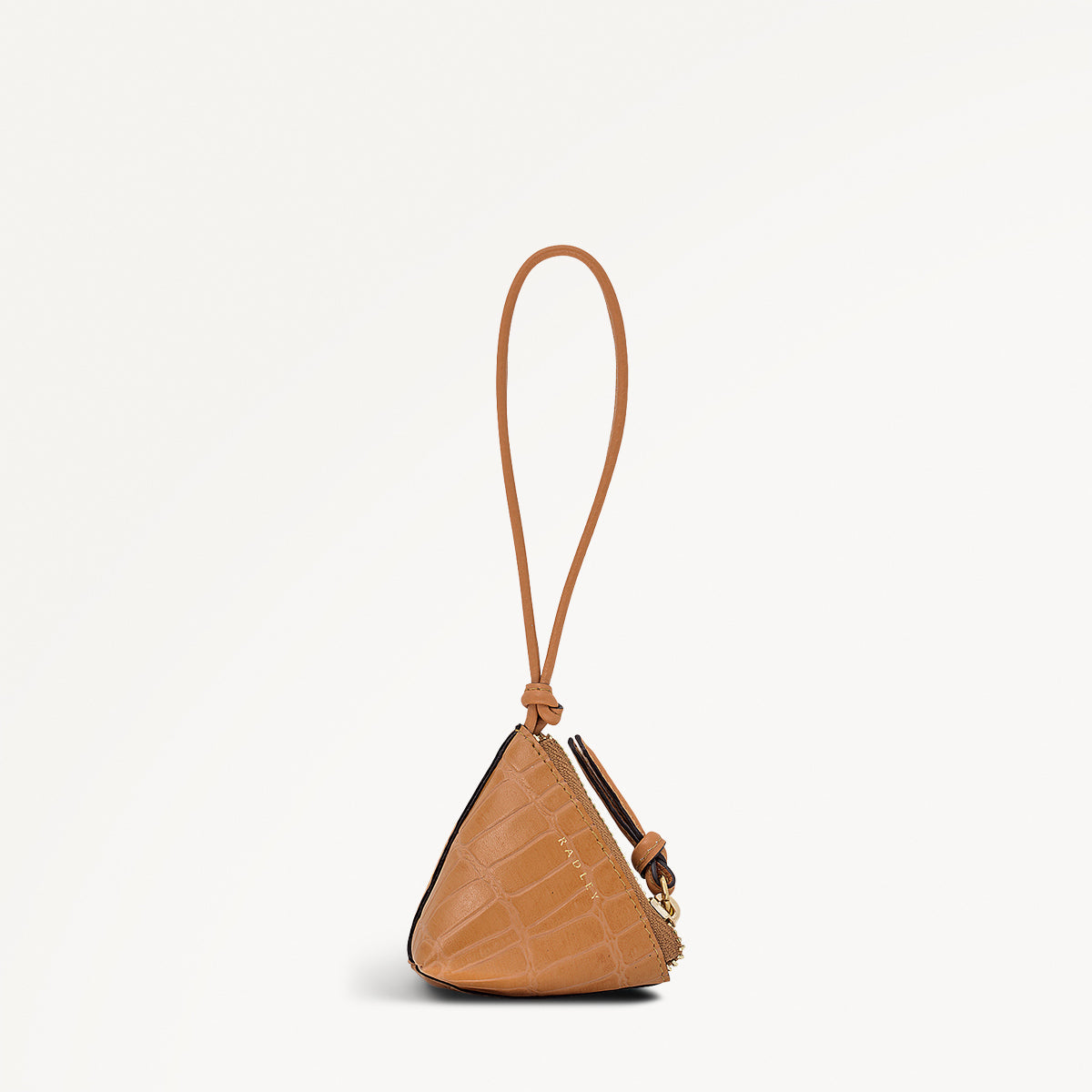 Triangle Street Small Bag Charm in Dark Butter - 112897