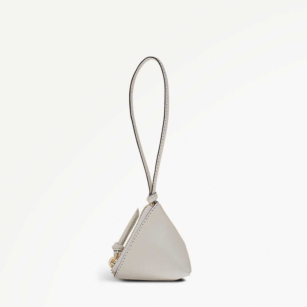 Triangle Street Small Bag Charm in Chalk - 112898