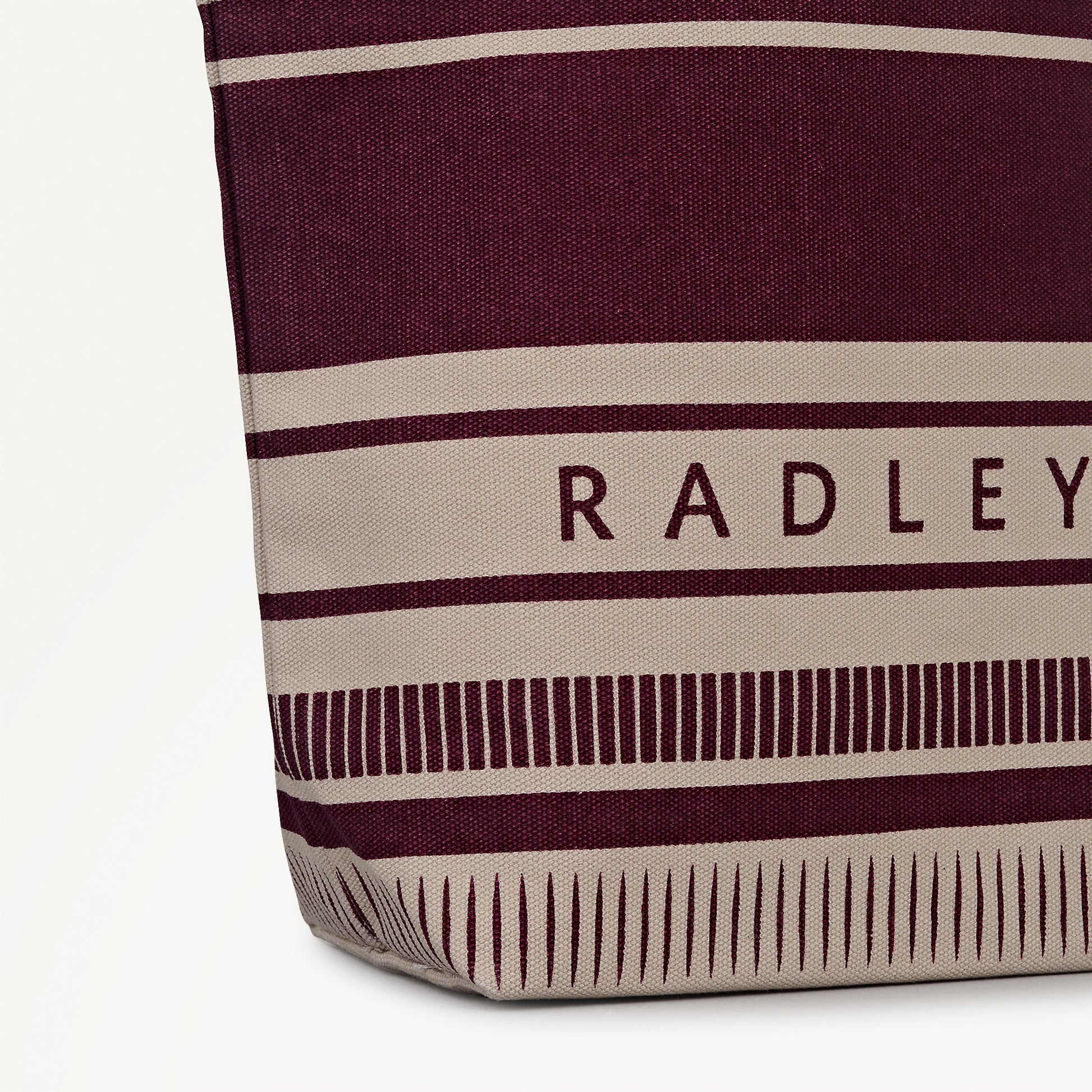 Radley Stripe Small Open Top Grab Dark Cherry - 112907