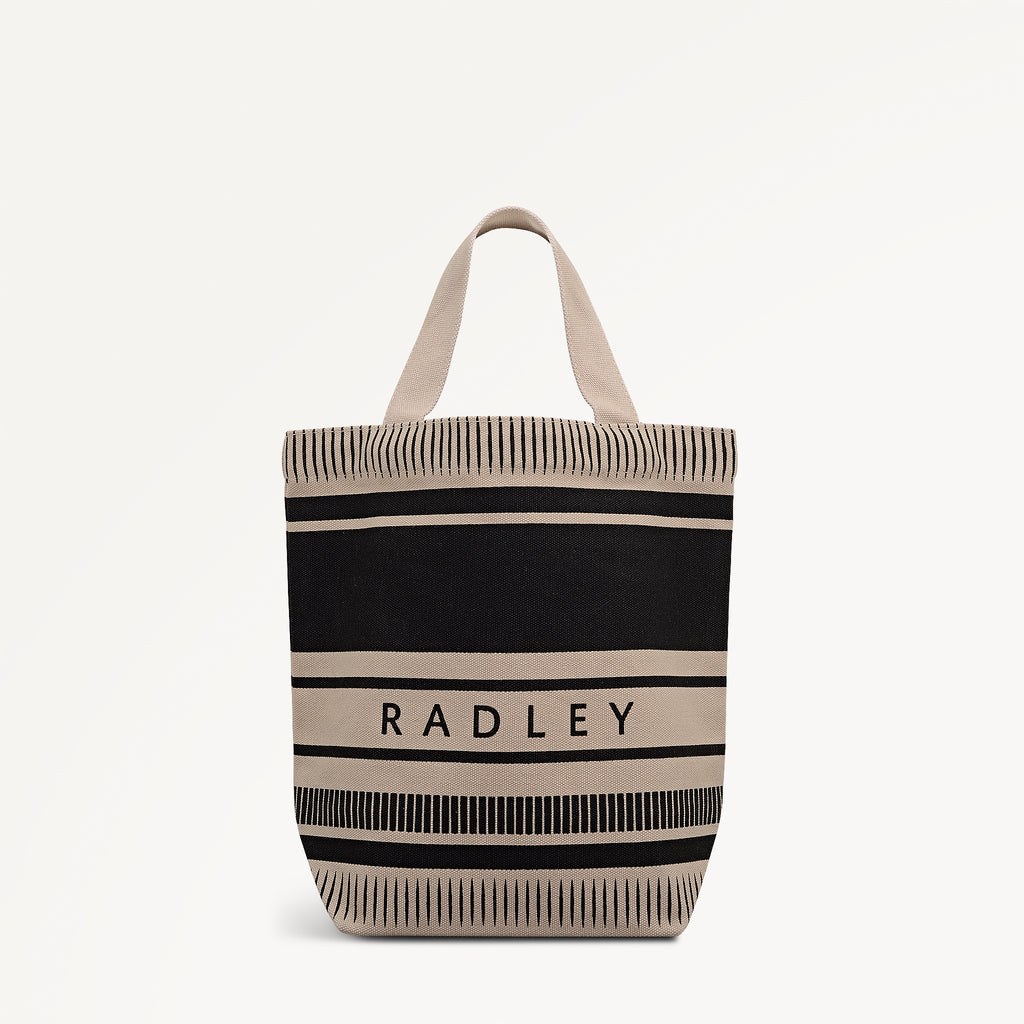 Radley Stripe Small Open Top Grab Black - 112908