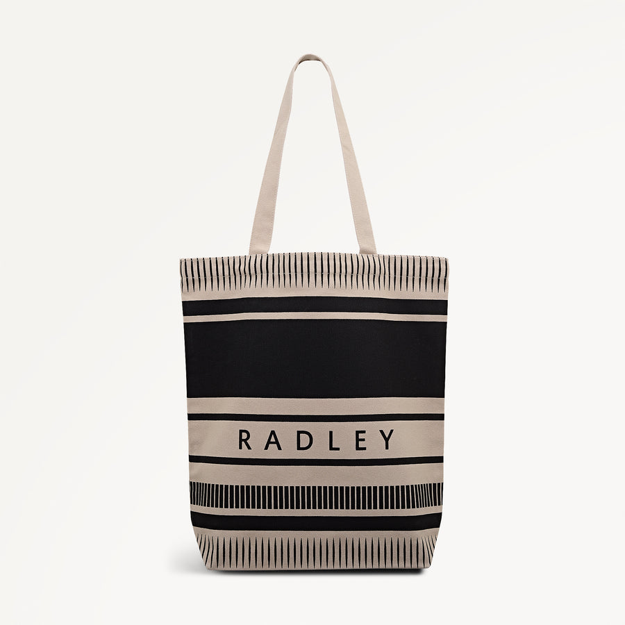 Radley Stripe Large Open Top Tote Black - 112910