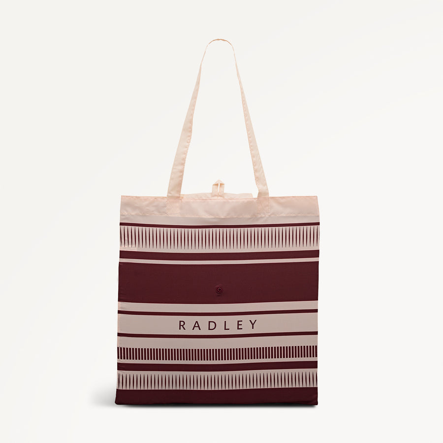 Radley Stripe Responsible Foldaway Dark Cherry - 112917