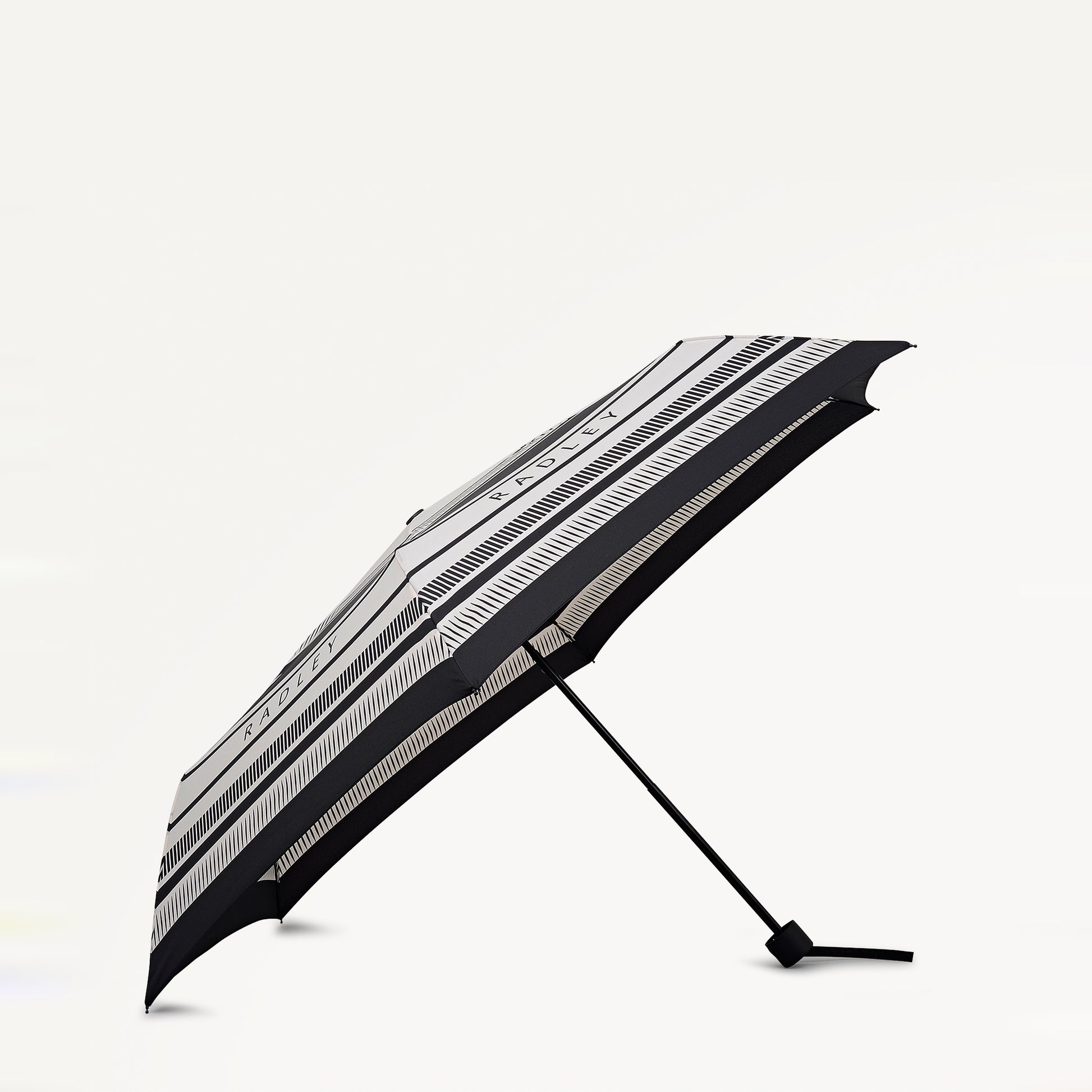 Radley Stripe Responsible Handbag Umbrella Black - 112918